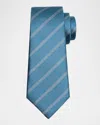 Giorgio Armani Men's Diagonal Stripe Silk Tie In Smoke