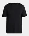Giorgio Armani Viscose-cashmere T-shirt In Black