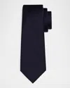Giorgio Armani Men's Diagonal Weave Silk Tie In Blue
