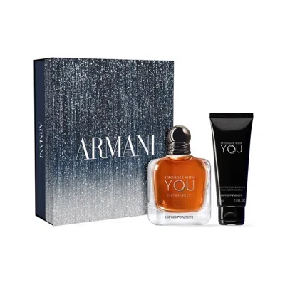 Giorgio Armani Men's Emporio Armani Stronger With You Intensely Gift Set Fragrances 3614274745849 In Multi