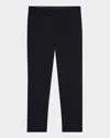 Giorgio Armani Men's Flat-front Creased Trousers In Blue Navy