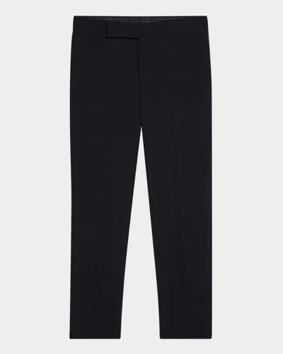 GIORGIO ARMANI MEN'S FLAT-FRONT CREASED TROUSERS