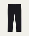 Giorgio Armani Men's Flat-front Creased Trousers In Blue Navy