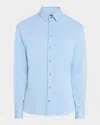 Giorgio Armani Slim-fit Shirt In Cotton Poplin In Multi