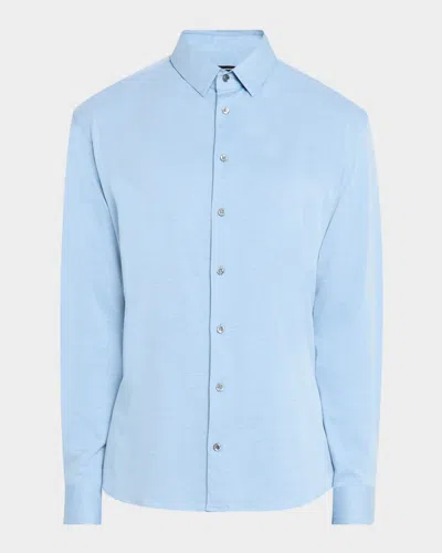GIORGIO ARMANI MEN'S FLEX TORTONA COTTON JERSEY SPORT SHIRT