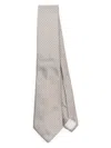 Giorgio Armani Geometric-print Tie In Nude & Neutrals