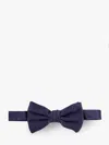 Giorgio Armani Textured Silk Bow Tie With Adjustable Strap In Blue