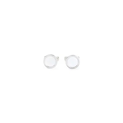 Giorgio Armani Men  Silver Cufflinks In White