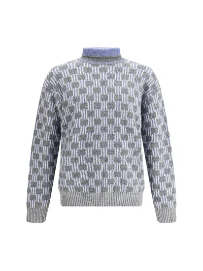 GIORGIO ARMANI GIORGIO ARMANI MEN GRAPHIC PATTERN TURTLENECK SWEATER