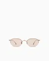 Giorgio Armani Men's Hexagonal-shaped Sunglasses In Gold