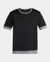 Giorgio Armani T-shirt À Col Ras-du-cou En Jersey De Coton Biologique
