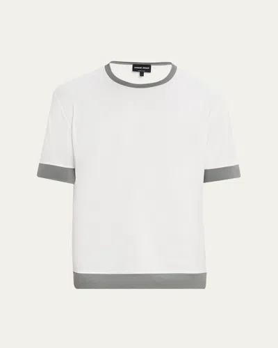 Giorgio Armani Men's Interlock Jersey Crewneck T-shirt