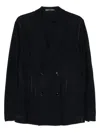 Giorgio Armani Double-breasted Tailored Cashmere Jacket In Black