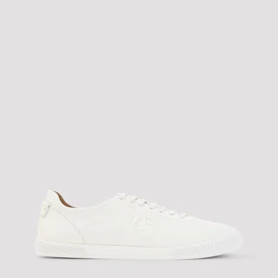 Giorgio Armani Lace Up Low Top Sneakers Lightweight Design In Metallic