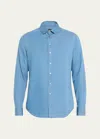 GIORGIO ARMANI MEN'S LIGHT DENIM SPORT SHIRT