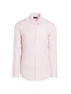 Giorgio Armani Men's Linen Button-front Shirt In Pink