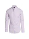 Giorgio Armani Men's Linen Button-front Shirt In Purple