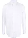 Giorgio Armani Tailored White Cotton Long Sleeve Shirt In White