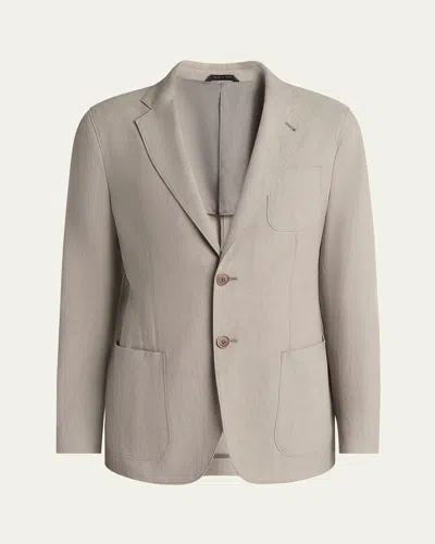 GIORGIO ARMANI MEN'S LINEN UPTON JACKET
