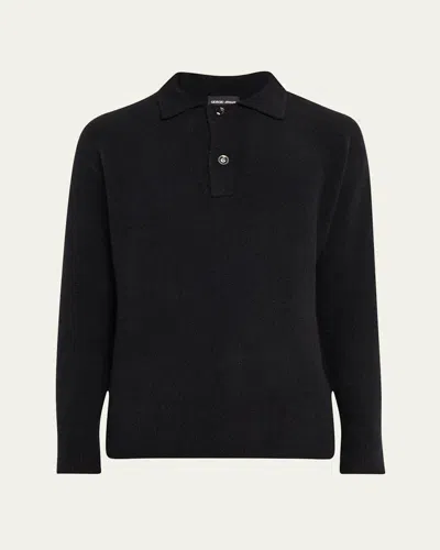 GIORGIO ARMANI MEN'S MADISON CAPSULE POLO SWEATER