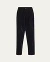 Giorgio Armani Men's Madison Capsule Trousers In Solid Black