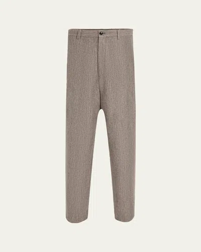 Giorgio Armani Men's Madison Capsule Trousers In Solid Medium Grey