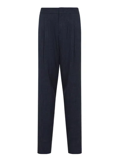 GIORGIO ARMANI MEN'S MELANGE WOOL BLEND PANT