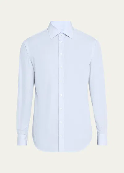Giorgio Armani Men's Micro-check Dress Shirt In Multi