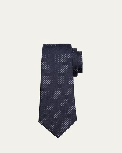 Giorgio Armani Men's Micro-dot Silk Tie