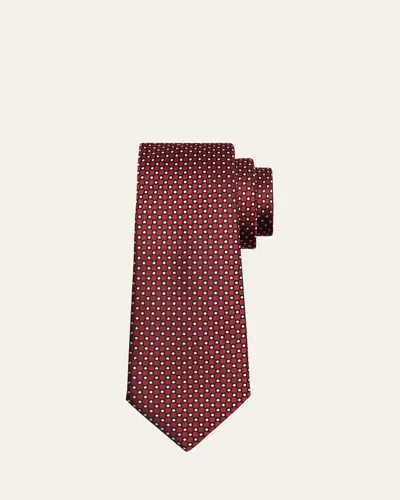 Giorgio Armani Men's Micro-dot Silk Tie