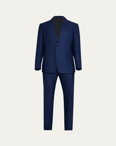 GIORGIO ARMANI MEN'S MICRO-HOUNDSTOOTH 210G SUIT