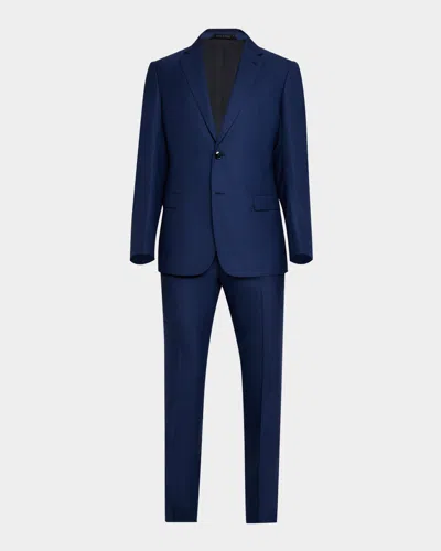 GIORGIO ARMANI MEN'S MICRO-HOUNDSTOOTH 210G SUIT