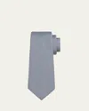 Giorgio Armani Men's Micro-stripe Silk And Cotton Tie In Light Blue