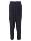 Giorgio Armani One Pence Trousers In Blue