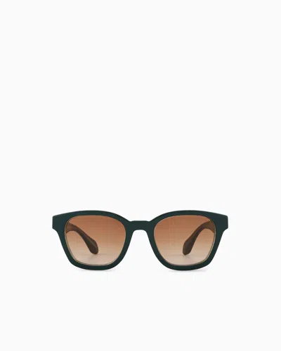 Giorgio Armani Men's Panto Sunglasses In Green