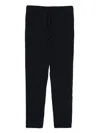 Giorgio Armani Tailored Black Cupro Pants With Elastic Waistband In Black