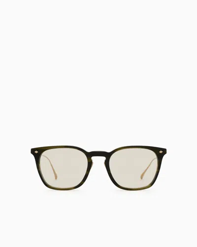 Giorgio Armani Men's Pillow Glasses In Green