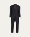 Giorgio Armani Men's Pinpoint Twill Suit In Black