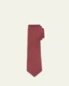 Giorgio Armani Men's Pinstripe Silk And Cotton Tie In Burgundy