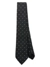 Giorgio Armani Polka Dot-print Tie In Black