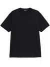 Giorgio Armani Pure Cotton Interlock Signature Logo T-shirt Clothing In Black