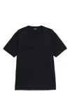 Giorgio Armani Pure Cotton Interlock Signature Logo T-shirt Clothing In Black