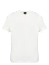 Giorgio Armani Pure Cotton Interlock Signature Logo T-shirt Clothing In White