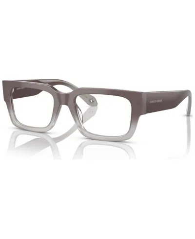 Giorgio Armani Men's Rectangle Eyeglasses, Ar7243u 53 In Gradient Brown,blue