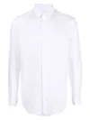 Giorgio Armani Logo Long-sleeved Shirt In White