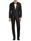 Giorgio Armani Manhattan Line Pinstriped Virgin-wool Single-breasted Suit In Black