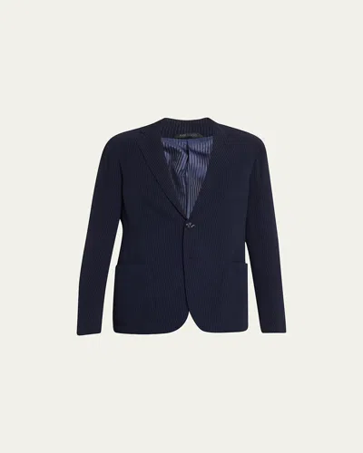 Giorgio Armani Men's Seersucker Pinstripe Sport Coat In Black