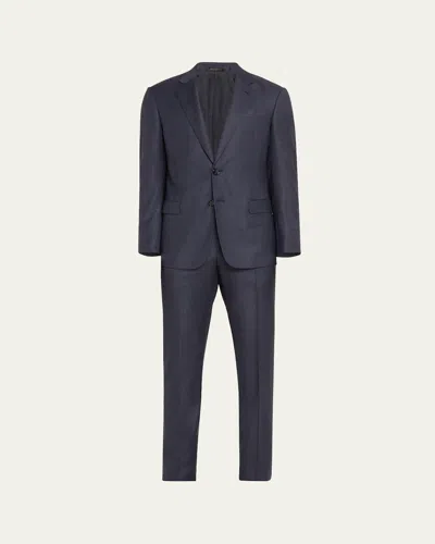 GIORGIO ARMANI MEN'S SHADOW PLAID SUIT
