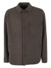 Giorgio Armani Jacket With Chest And Front Pockets In Brown