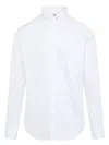 Giorgio Armani Logo Long-sleeved Shirt In White